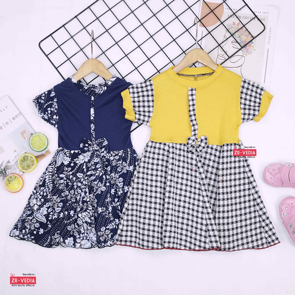 Dress Pita uk 2-3 Tahun / Dres Lengan Baju Gaun Pesta Anak Perempuan Harian Kids Adem Murah