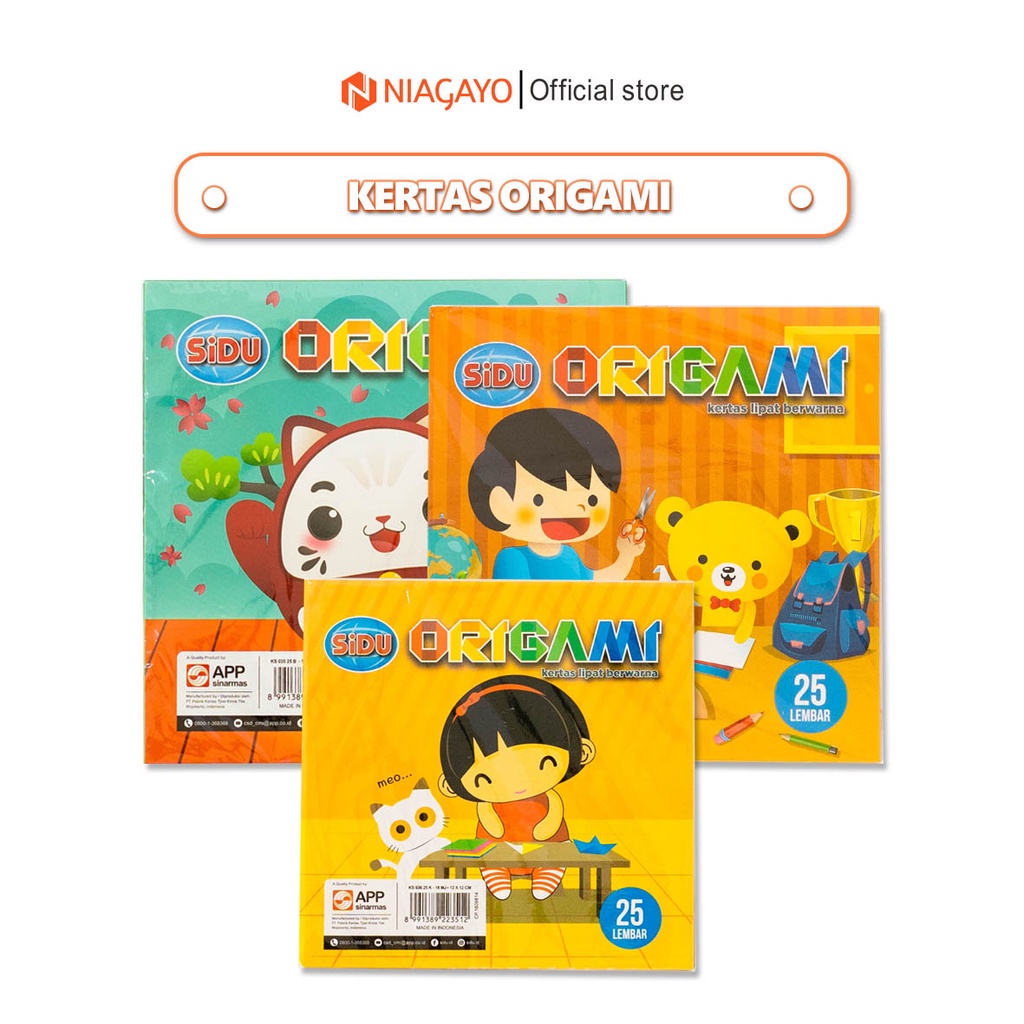 

Kertas Lipat Origami Berwarna Isi 25 Ukuran 12 14 16 Cm Merk SIDU Full Colour