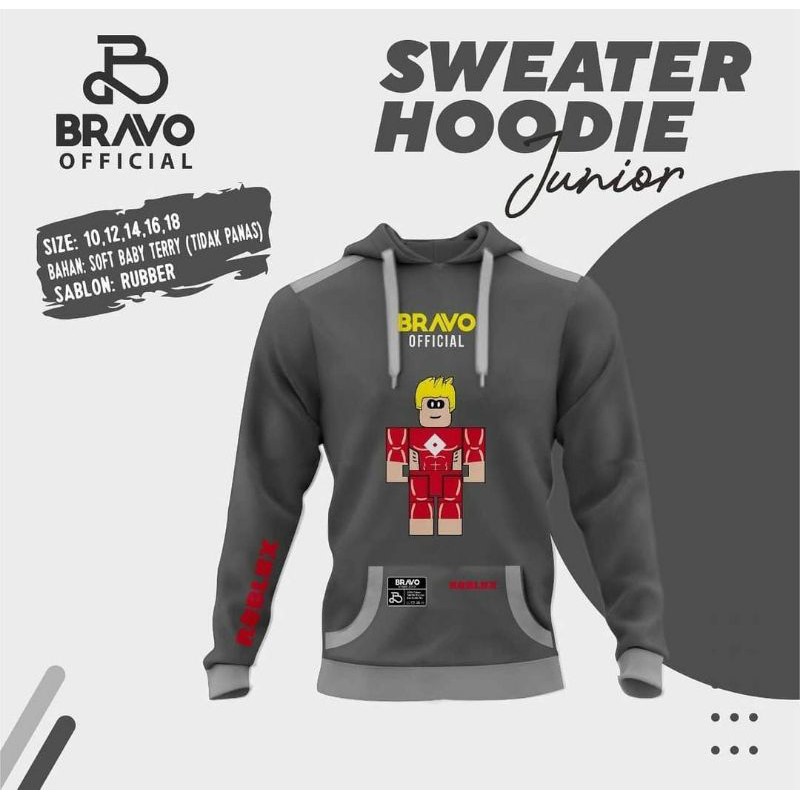 (COD) Sweater Hoodie Bravo (usia 10-18 th)