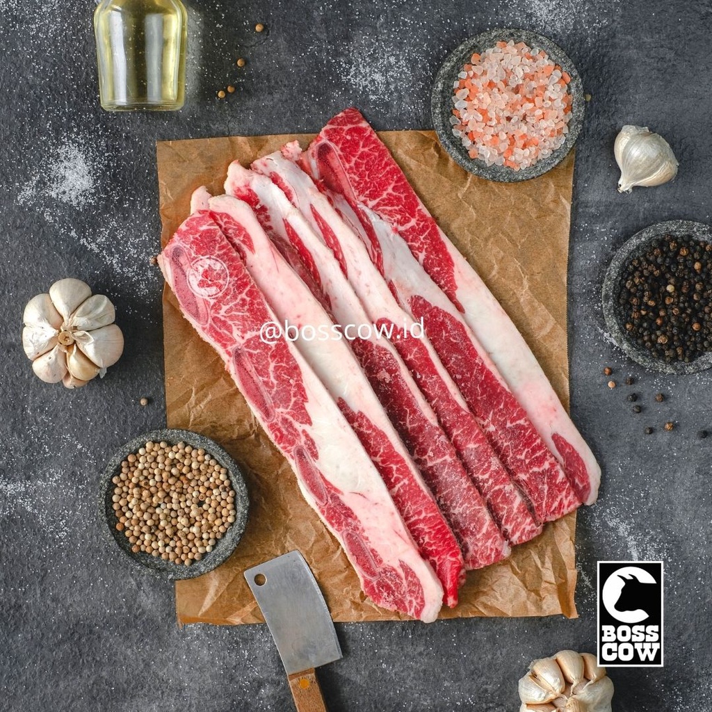 

US Beef Galbi / Kalbi Chuck Short Ribs Bone In Shortribs USDA Prime - 500gr