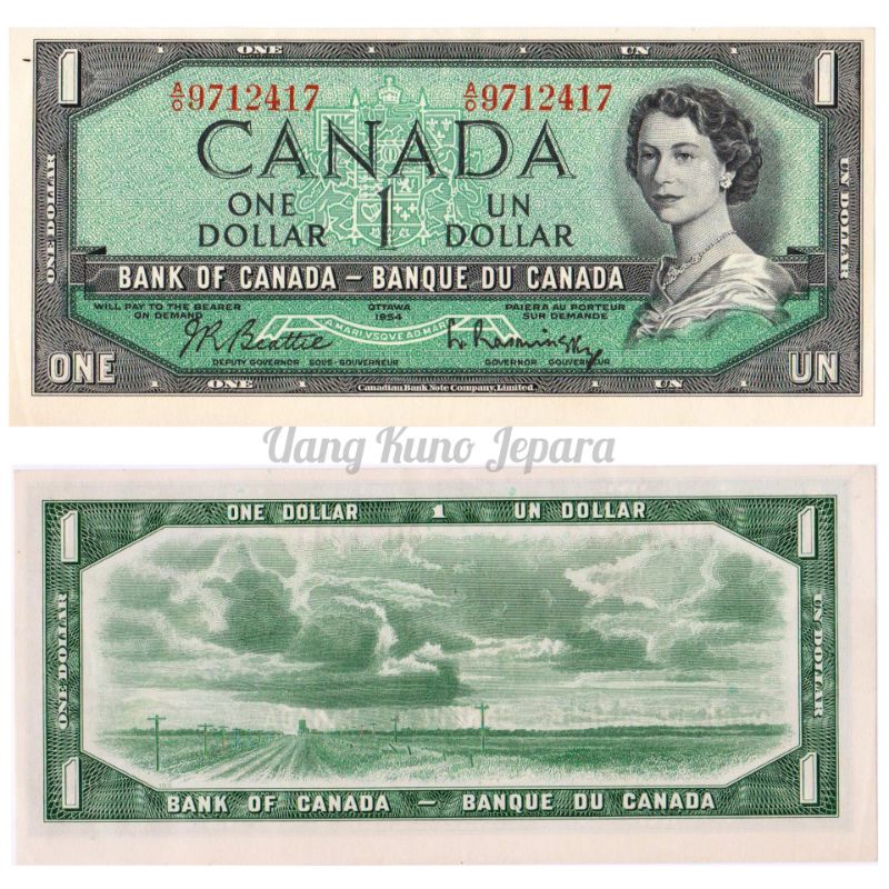 Uang Kuno Luar Atau Asing 1 Dollar Canada Tahun 1967 Rare