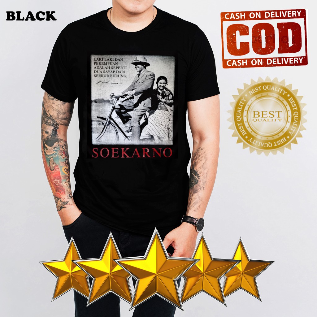 BAJU KAOS PRIA SUKARNO BAJU KAOS POLOS BAJU KAOS GAMBAR