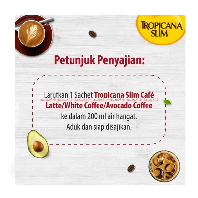 Tropicana Slim Cafe Latte 140gr Kopi dengan Gula Rendah Kalori dan Krimer Coffee Low Sugar