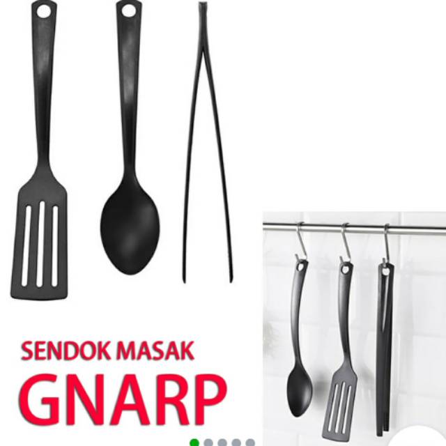 IK*A GNARP 3 Pcs PAKET ALAT MASAK Anti Lengket DAPUR ISI 3 PCS CAPITAN SENDOK SUTIL