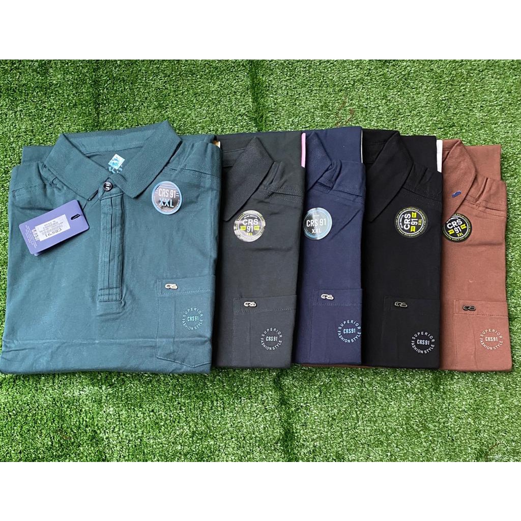 [COD] KAOS KERAH CRS 91 DISTRO ORIGINAL LENGAN PENDEK NEW STYLE