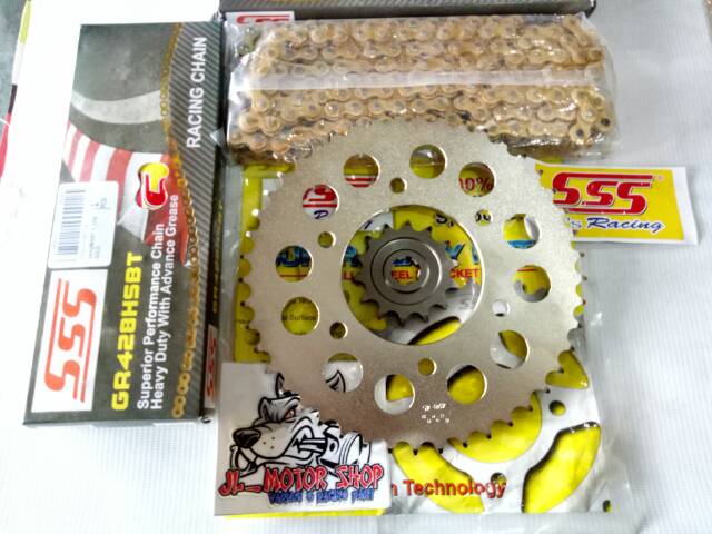 Gearset Sss 428 HSBT Vixion R15 Xabre Cb150R Cbr150 Tiger Megapro Verza Sonic Satria Fu Ninja KLX