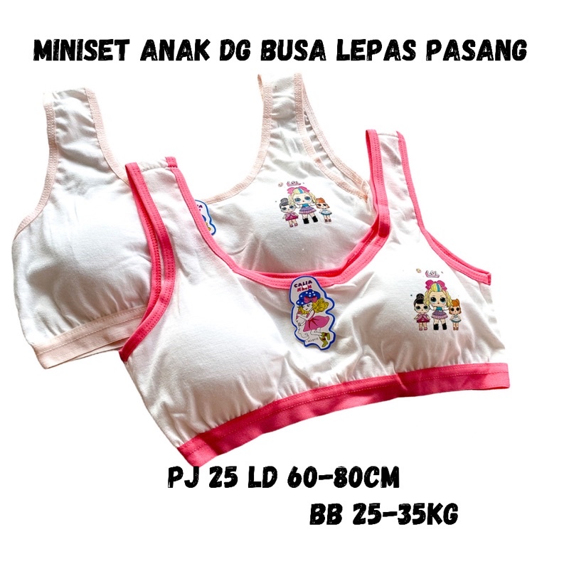 Miniset Anak Perempuan Remaja Cewek SD SMP BH Beha Bra Remaja Mini Set Anak Perempuan SD Busa Lepas