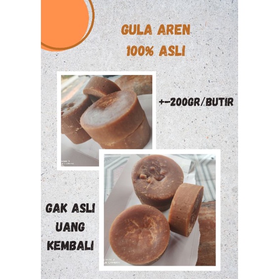 

brown sugar, Gula aren 100% asli