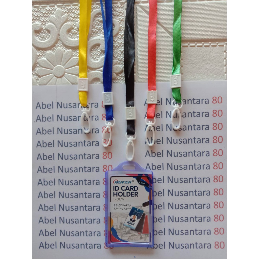 

Paket Tali Impor Kait Plastik + ID Card 2 Sisi Karet Amanda