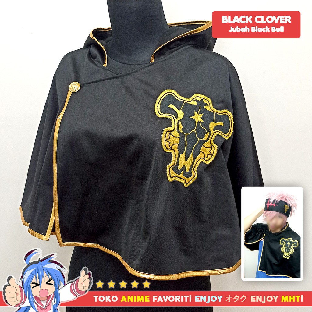 Jubah Black Clover : Black Bull Squad Asta Noelle Yami Cloak