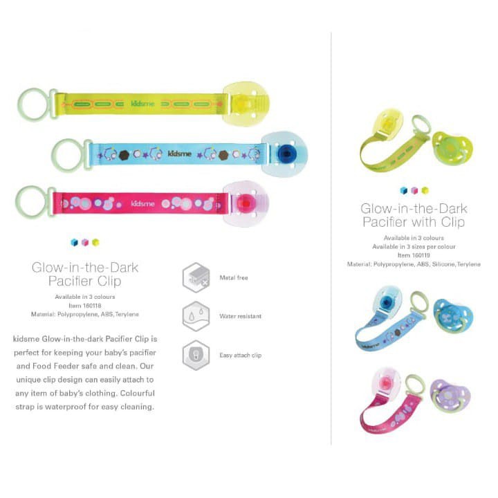 Kidsme glow in the dark pacifier clip // Tali Empeng / pacifier holder