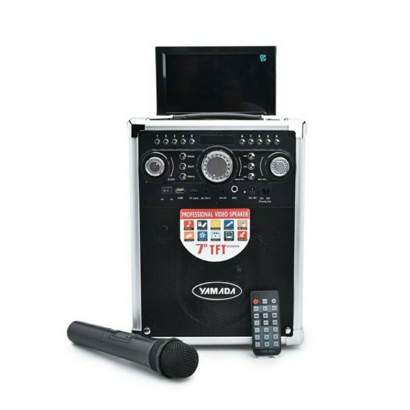 Yamada video speaker DM T6 400 W karaoke layar HB 7 inch