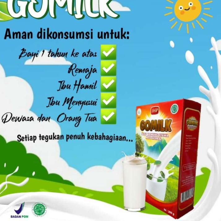 

Miliki - SUSU GOMILK / SUSU KAMBING / SUSU KAMBING ETAWA / MINUMAN HERBAL / SUSU HERBAL