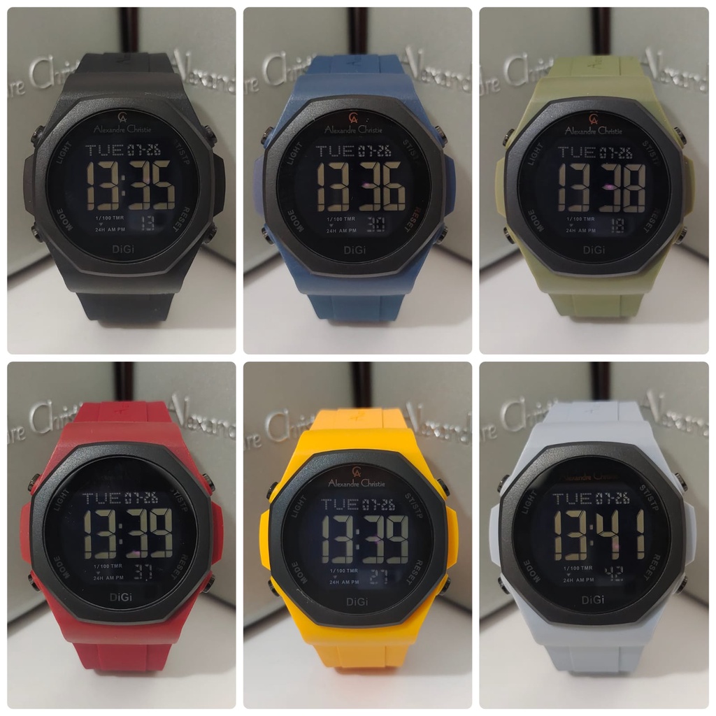 Jam Pria Digital Alexandre Christie AC9359 AC 9359 ORIGINAL Alexander Christie Garansi Resmi