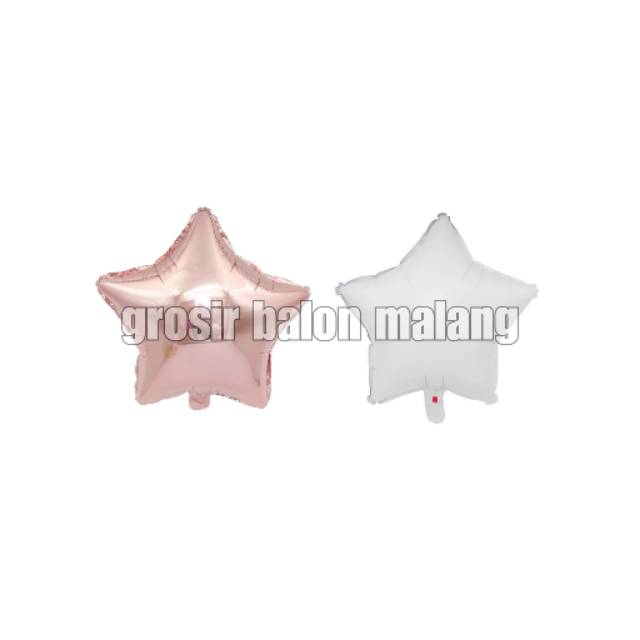 Balon star bintang 40cm rose gold putih