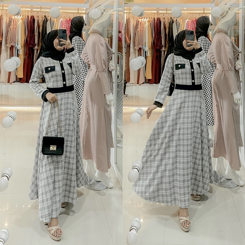 Nafa dress / Herlin midi dress / gamis / dress import /extu / extu dress/ dress salsabilabutik / fad