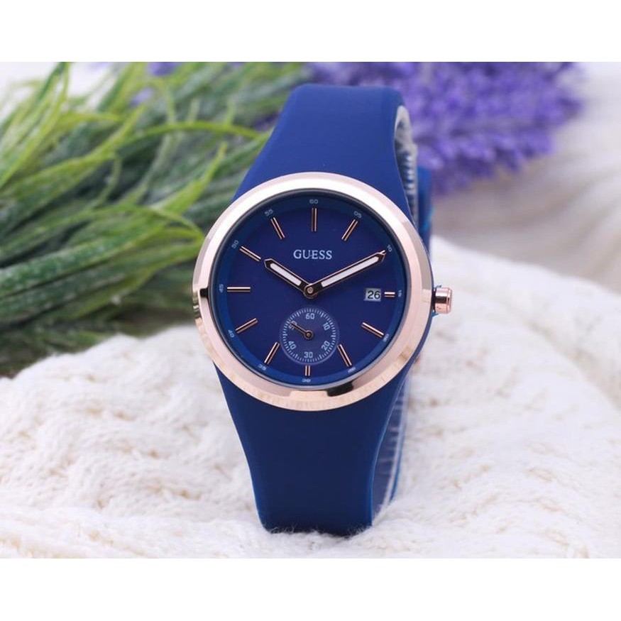 Bagus PROMO jam tangan GUESS WANITA NEW MODEL AC RUBBER - Putih TRENDY Murah