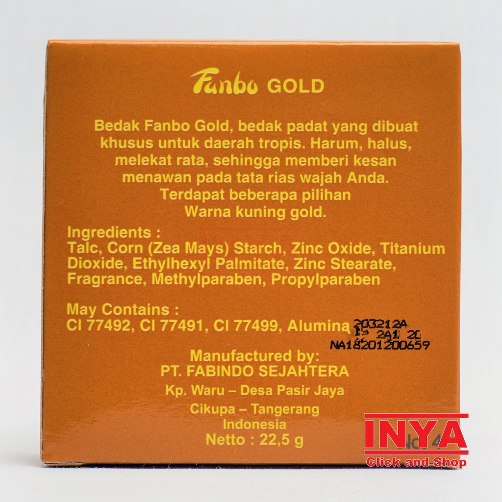 FANBO GOLD 4 JANUR KUNING COMPACT POWDER 22.5gr - BEDAK PADAT