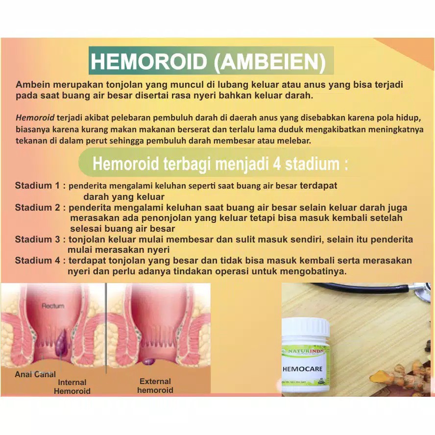 Obat Wasir Ambeien Stadium 1 Sampai 4 Hemoroid Herbal Alami Paling Ampuh Hemocare Ijin Bpom Shopee Indonesia