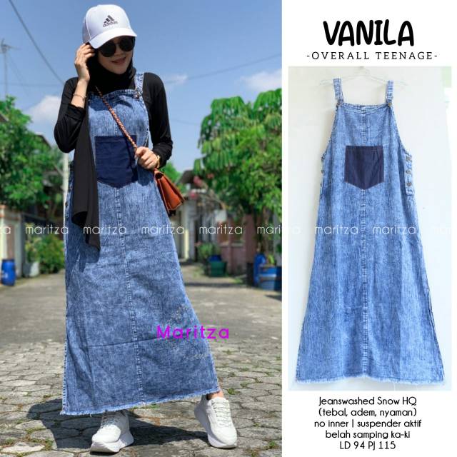 VANILLA overall teenage rok kodok panjang