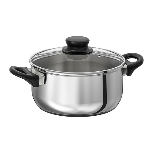 RV IKEA 398 ANNONS 2.8L Panci Dengan Penutup Kaca Atau Baja Tahan Karat