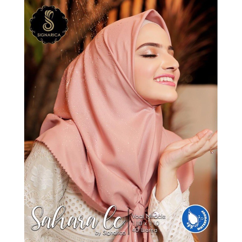 TERMURAH VOAL ANTI AIR SAHARA LC / HIJAB JILBAB SEGIEMPAT VOAL MIRACLE LASERCUT WATERPROOF SIGNARICA