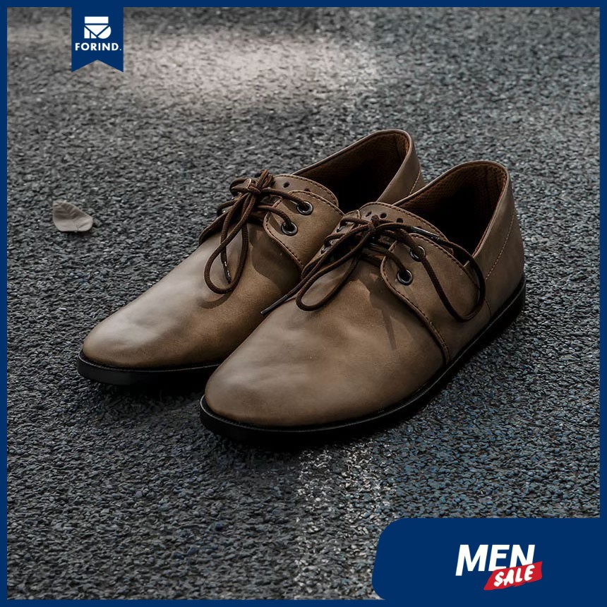 Born Brown | Sepatu Pantofel Santai Kasual Kerja Kuliah Pria Cowok Men Laces Ori | FORIND x Joey