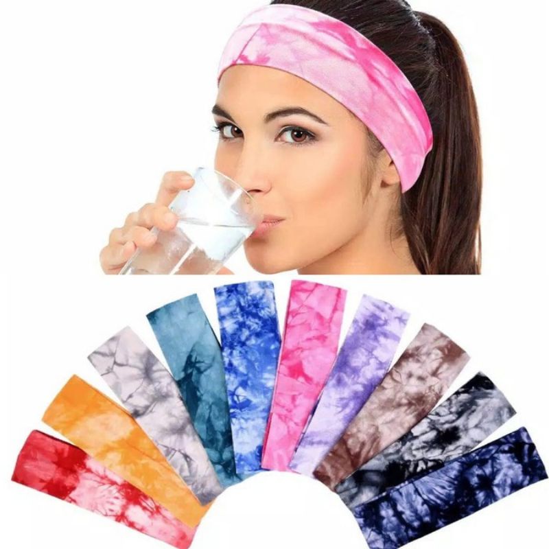 bando/bandana headband/hairband tie dye elastis korea