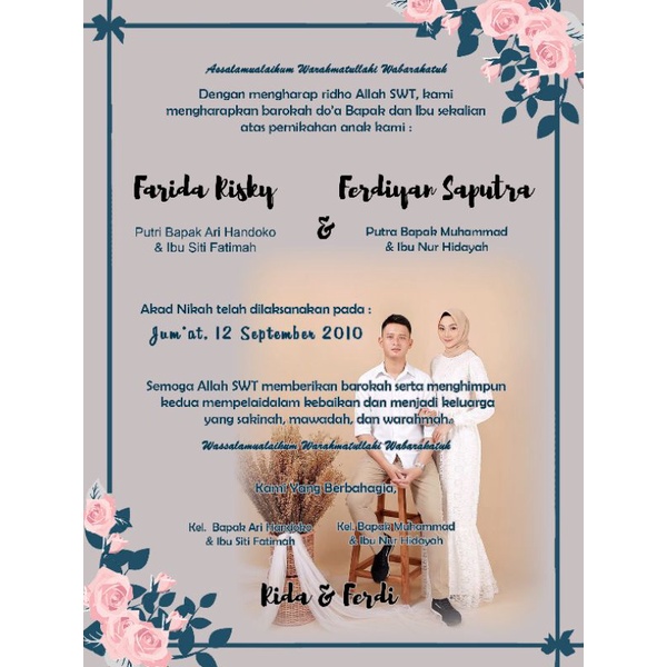 Kartu Syukuran Pernikahan New