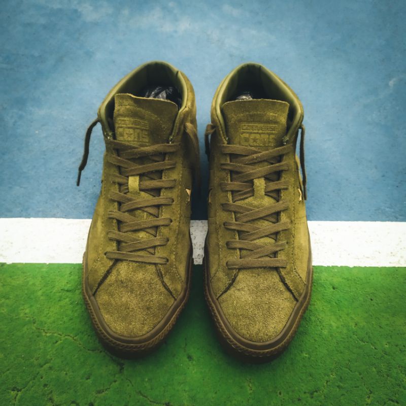 Converse One Star Pro Mid Medium Olive/Light Fawn