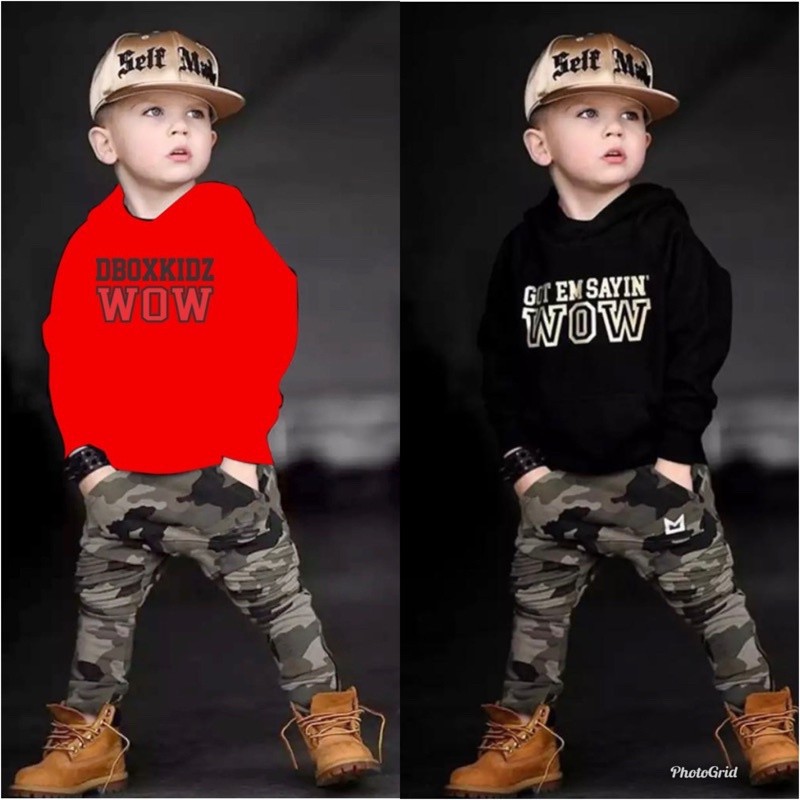 SETELAN HOODIE DBOX WOW 1-5 TAHUN