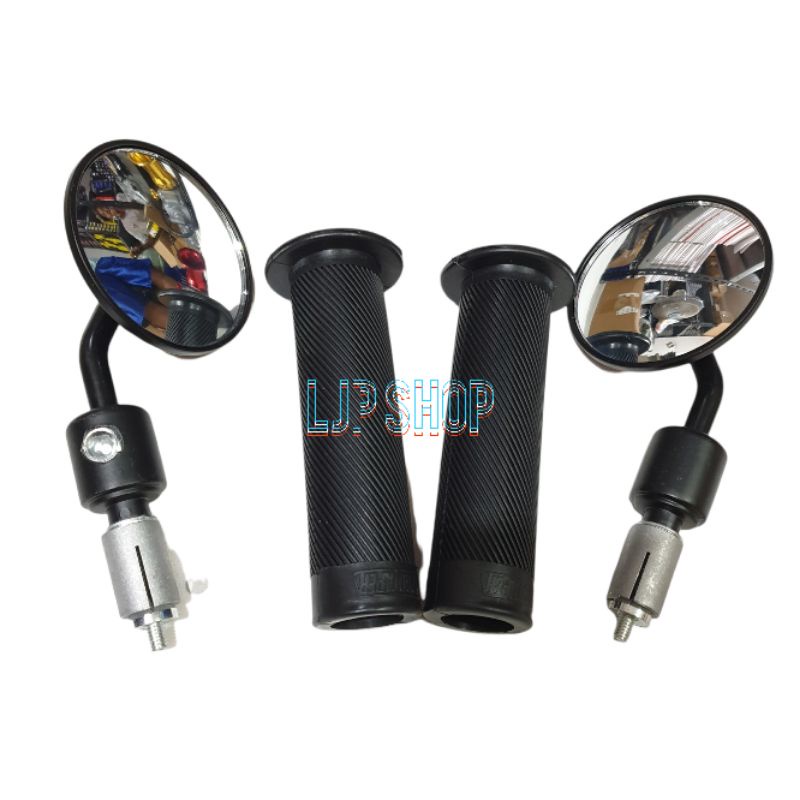 GRIP BULU POLOS PLUS SPION JALU BULAT TEKUK BAR END BULAT