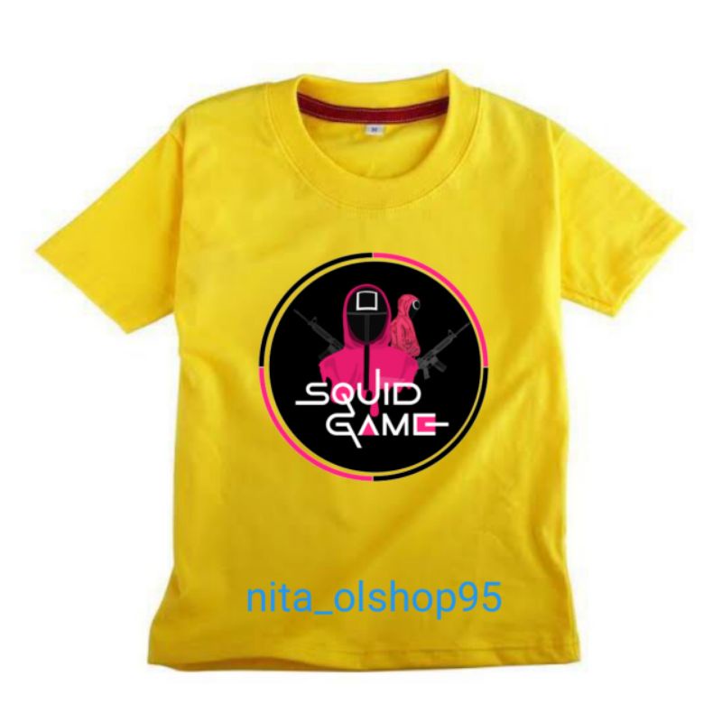 baju squid game kaos anak logo squid game