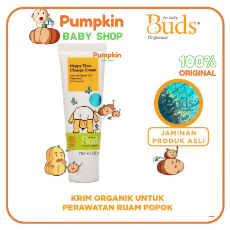 Buds Everyday Organics Nappy Time Change Cream 75ml