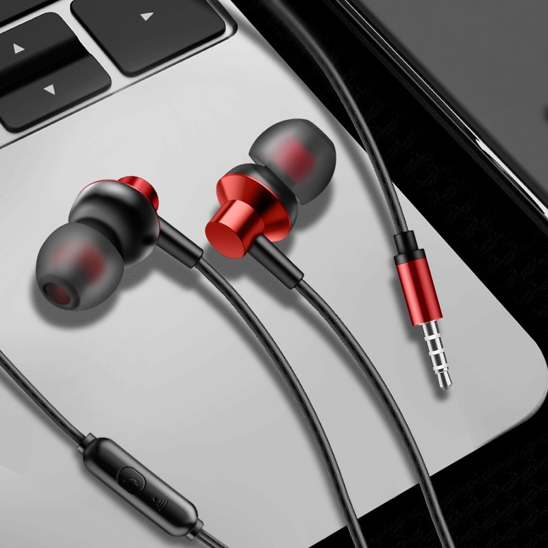 Xnyocn Earphone In ear HIFI bass Bahan metal Untuk Android