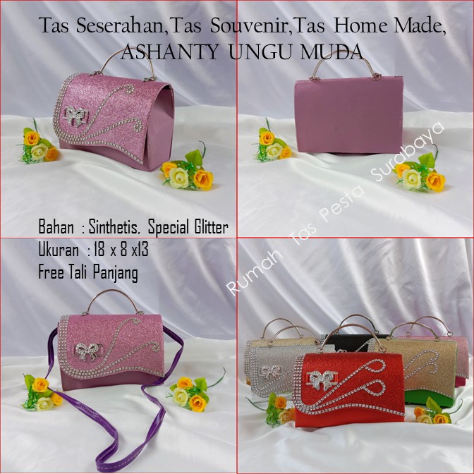 Tas Seserahan,Tas Souvenir,Tas Home MadeASHANTY UNGU MUDA