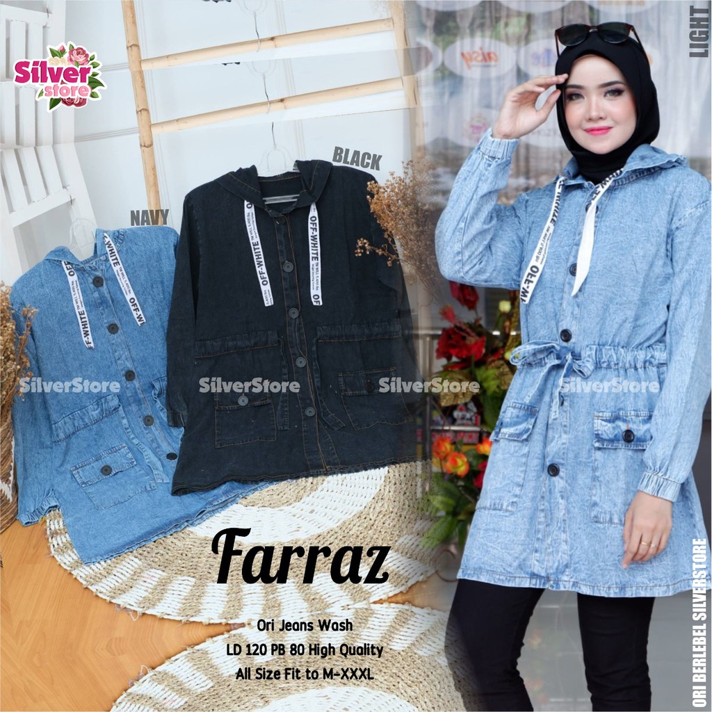 JAKET PARKA JEANS JUMBO FARRAZ HQ KEKINAIN BR