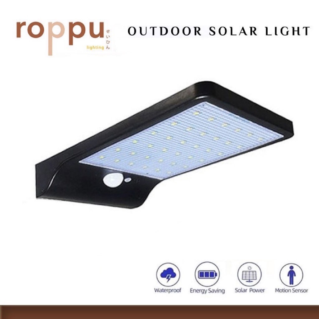 Roppu Lampu Dinding Solar Cell Outdoor 36 LED