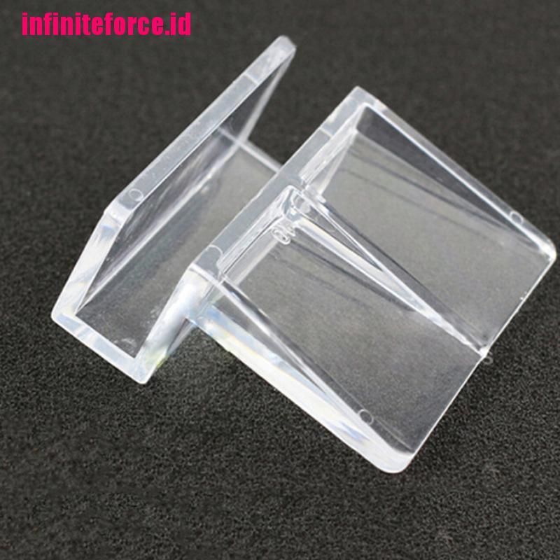 [IN*]4Pcs 6/8mm Aquarium Tank Clear Plastic Clips Glass Cover Strong Support Holders