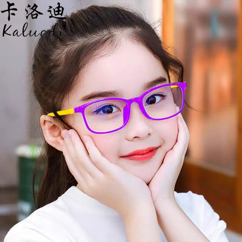 Pamelo Kacamata Anak Anti Radiasi Blue Ray (Design Korea) Laki-laki & Perempuan Kacamata Murah-Ank Bulat Ungu