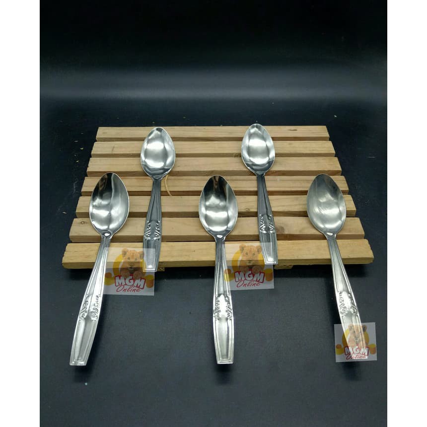 Sendok Teh Warteg Stainless Steel per 6pc - Sendok Teh Stainless Kopi