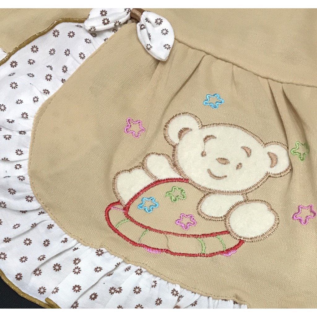 Babysmart - Setelan Baju bayi Perempuan motif BEAR SUSUN PLANET KIDS usia 0 - 6 bulan / Pakaian anak