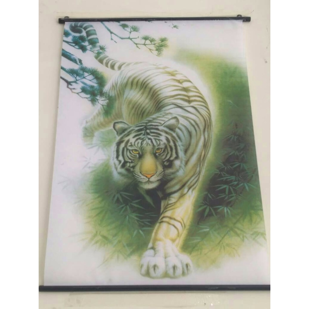 Lukisan Hiasan Dinding Print Gambar Harimau Berkualitas Shopee