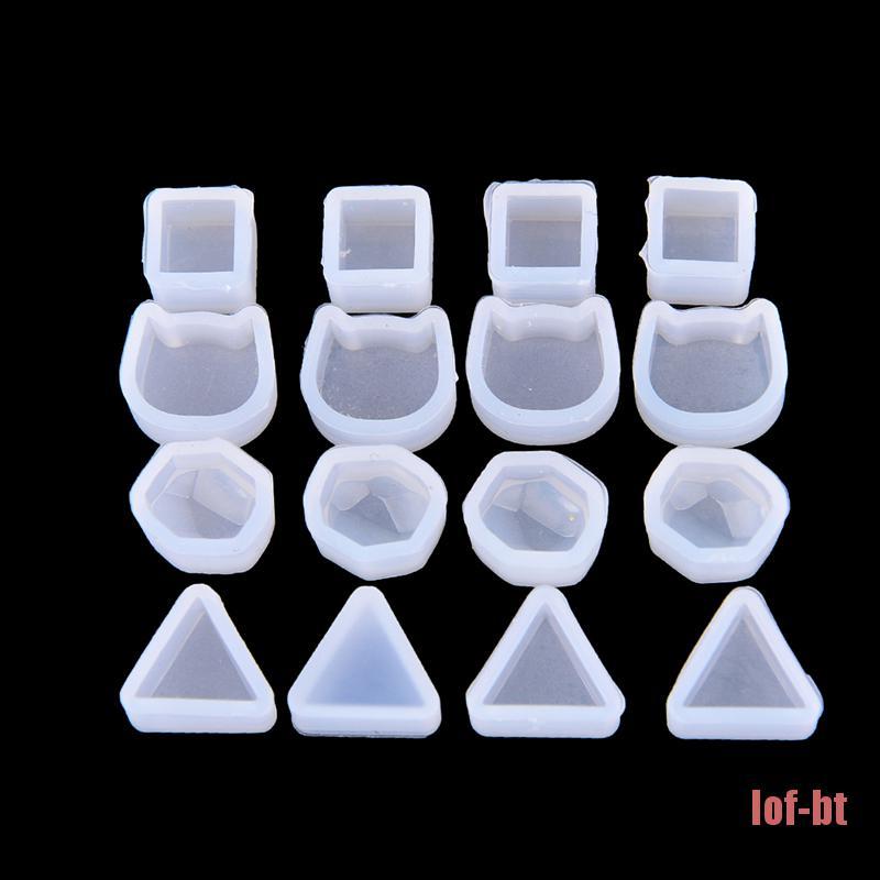 2pcs Cetakan Resin Bahan Silikon Bening Untuk Membuat Perhiasan Anting Wanita