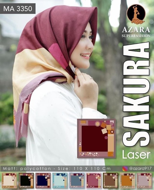 SAKURA SQUARE RANDOM MOTIF DAN WARNA