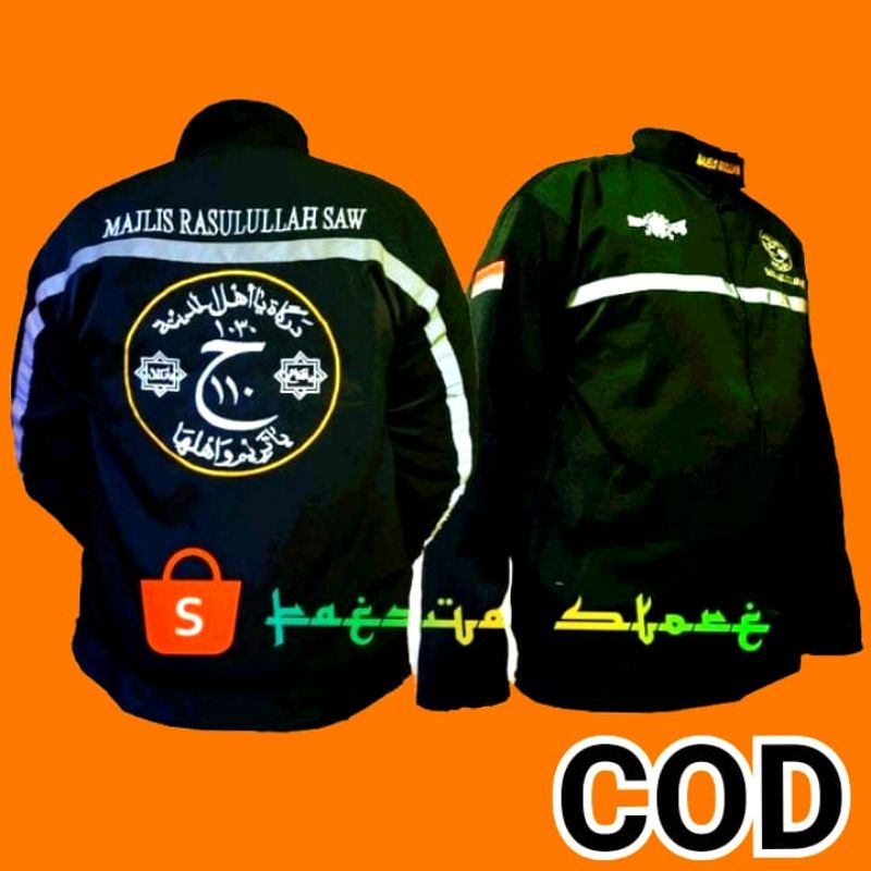 Jaket Majelis Rasulullah Saw Darkah Bordir Mafia Sholawat Mafish Santri Pondok Nahdlatul Ulama Pria 