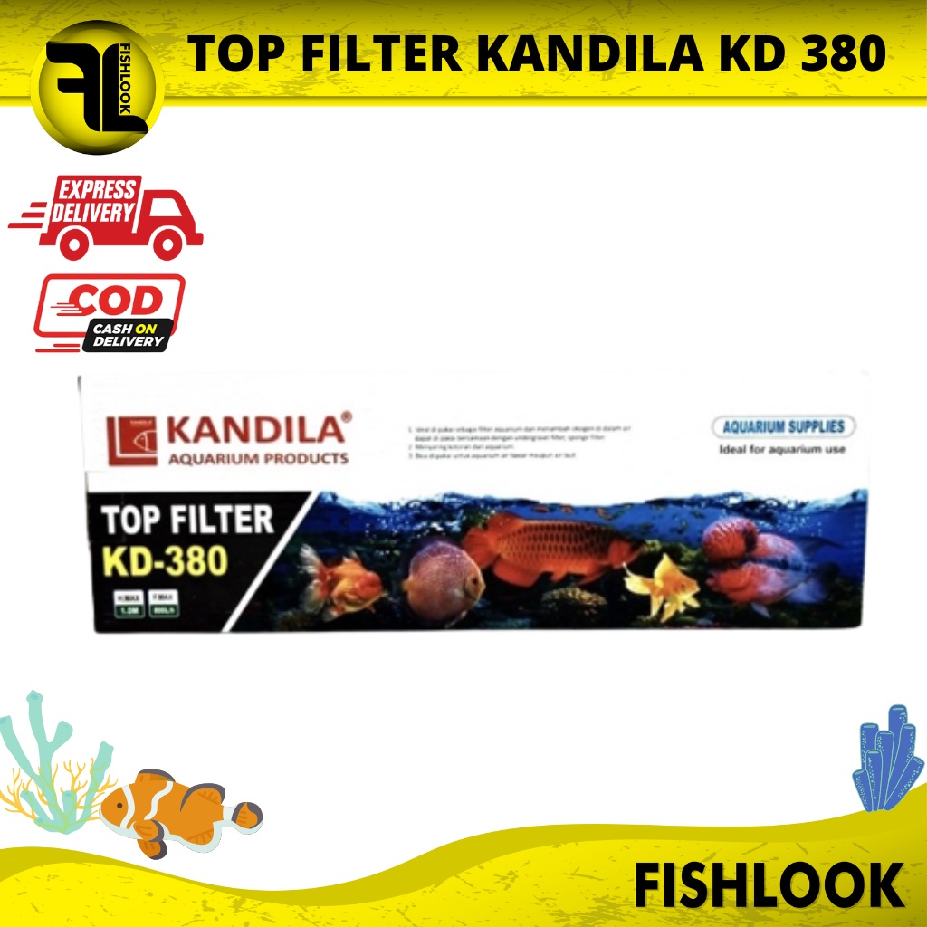 Top Filter Set Kandila KD-380 Filter Akuarium Ikan