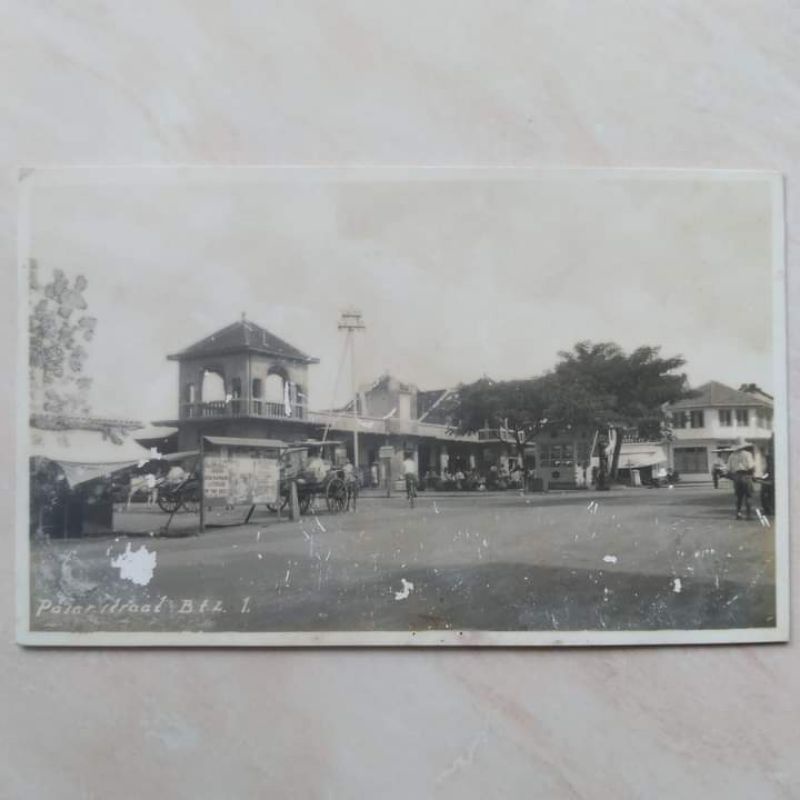 

Kartu Pos Foto Kuno Tua Nederland Indie 1900-1940an Pasar Straat Buitenzorg Bogor