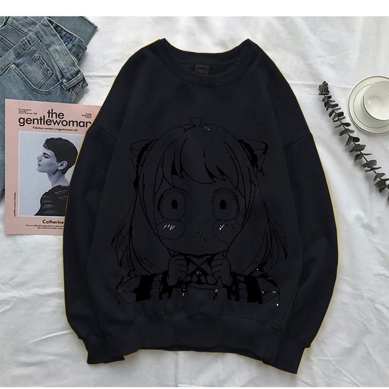 Sweater wanita Anime anya Crewneck M-XXL