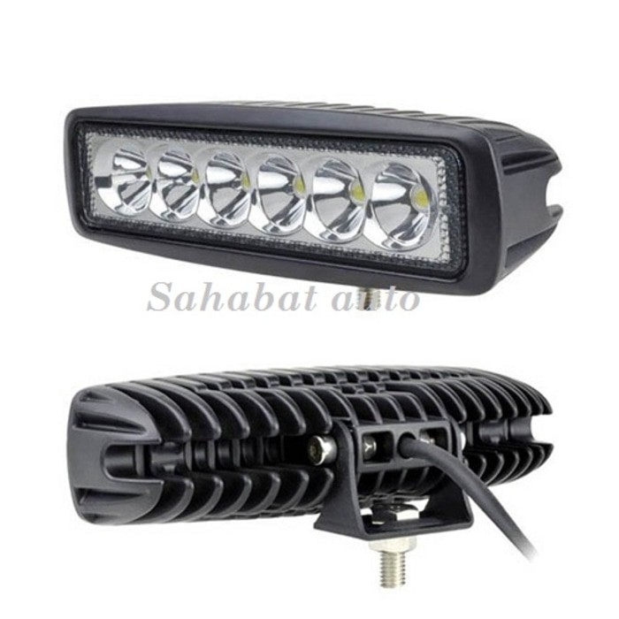 LAMPU TEMBAK WORK LIGHT WORKLIGHT CREE SOROT KABUT LED BAR CREE 18W